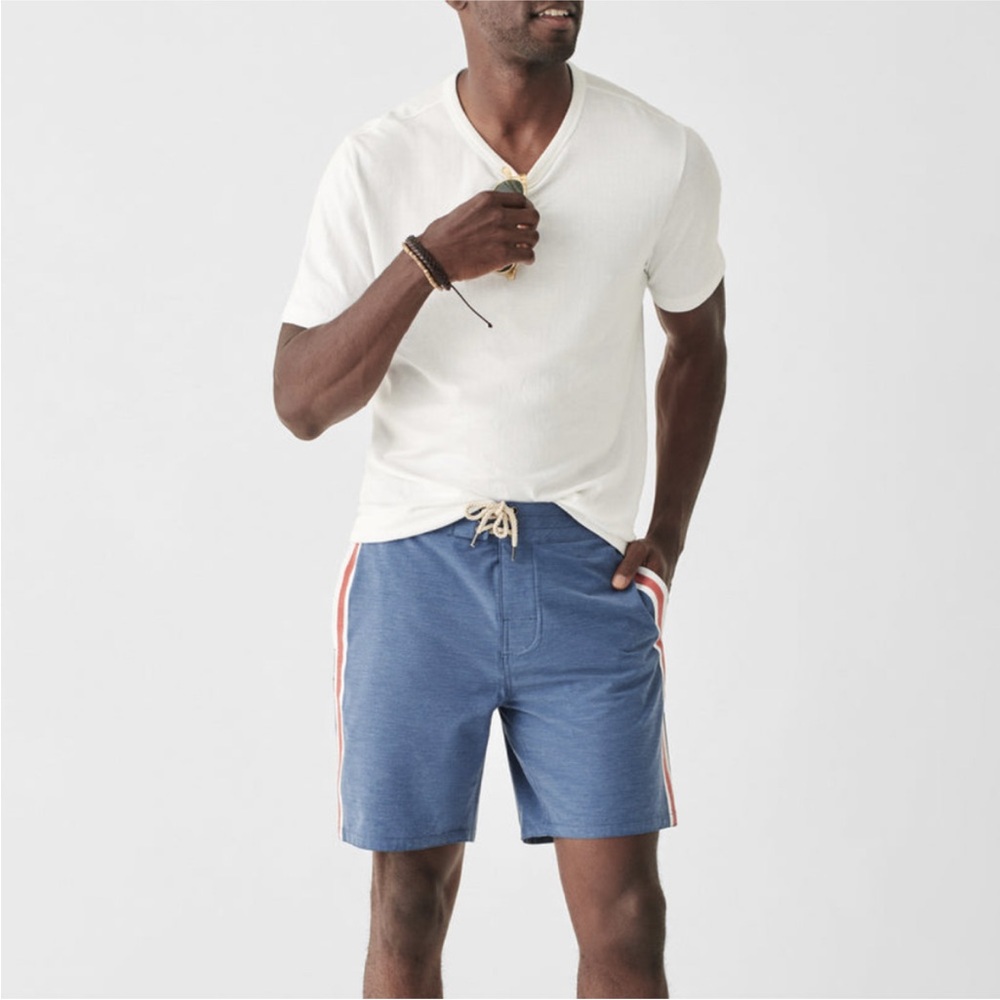 Faherty Retro Surf Stripe Swim Board Short NWT 36